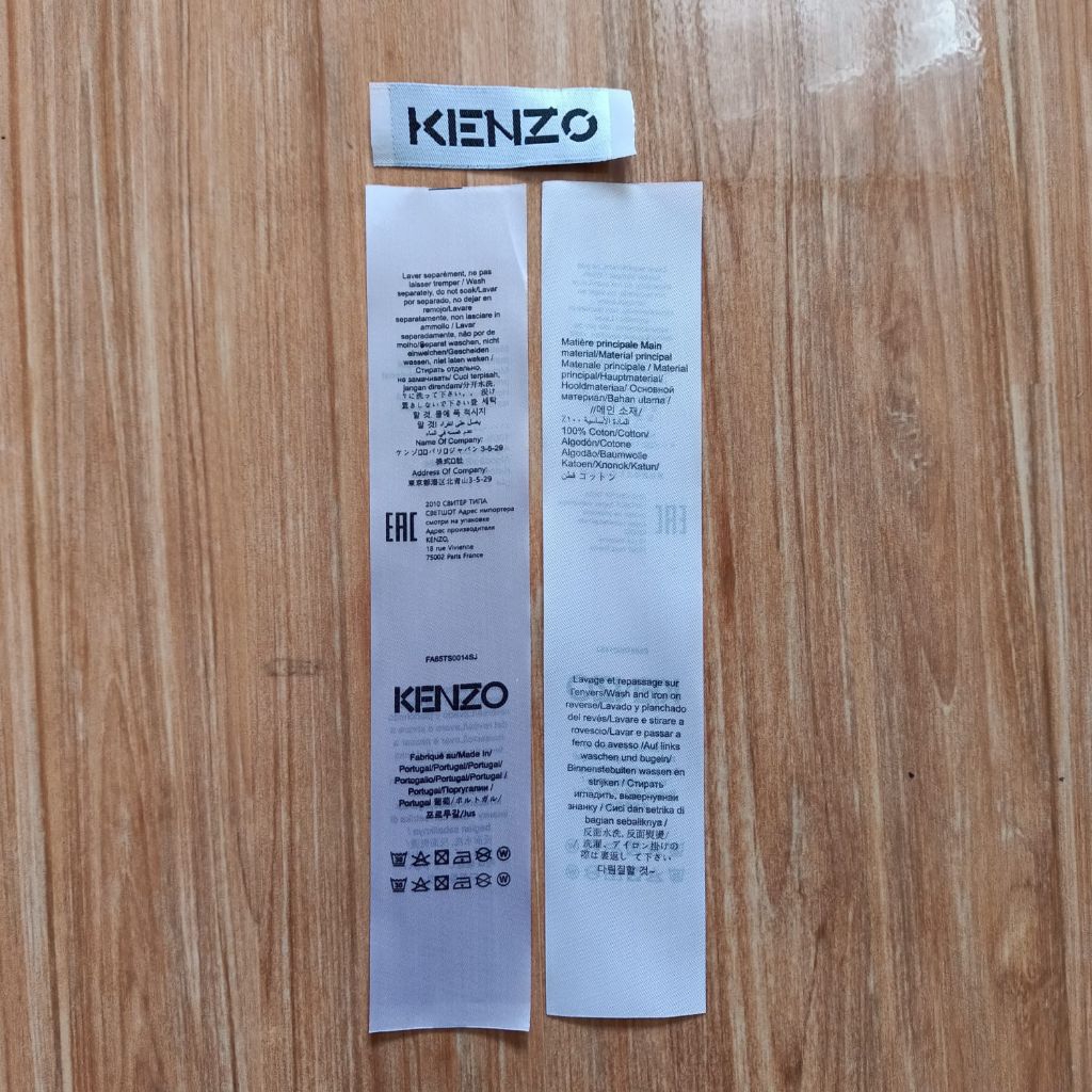 

tag label Kenzo Portugal