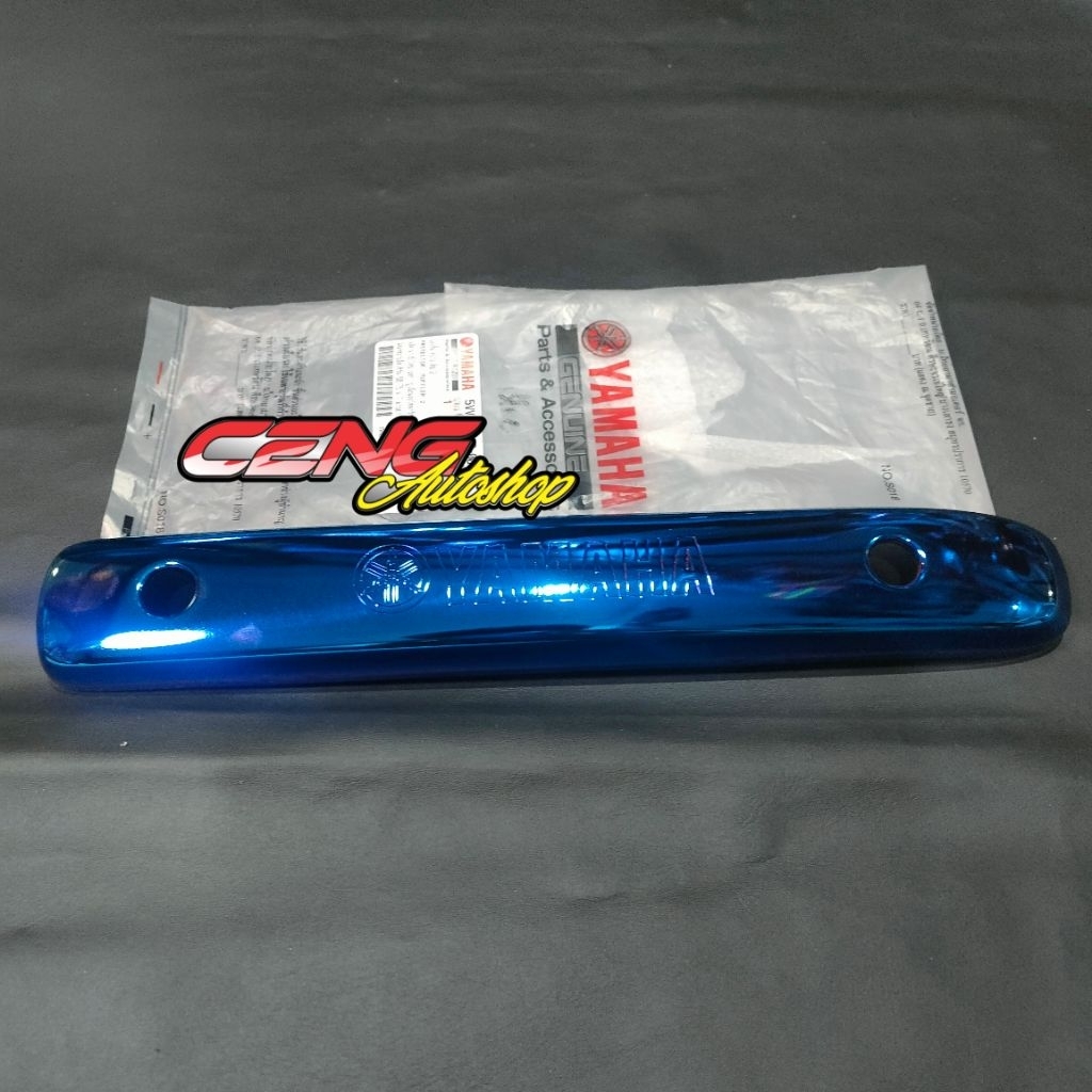 tameng besi knalpot mio kode 5vv logo mio sporty soul fino karbu injeksi original yamaha thailand