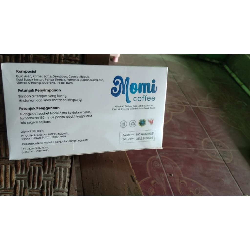 

COFFEE MOMI 1 Paket 1 Box isi 5 Sachet Rp 125.000