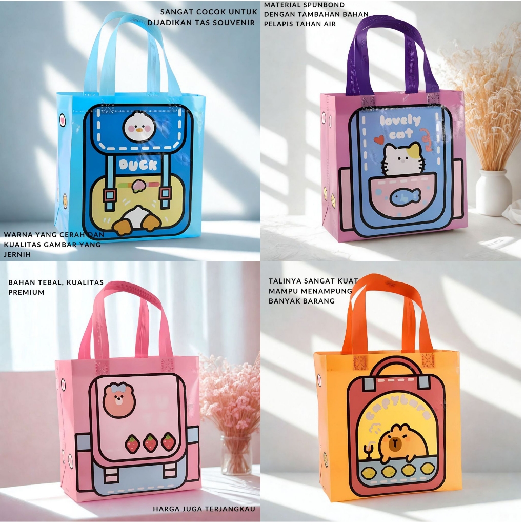 

Tas belanja tahan air dan ramah lingkungan Tas tote laminasi tebal