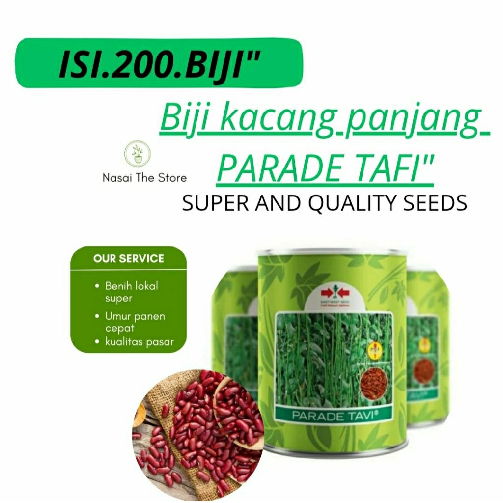 

200>biji kacang panjang|biji merah merona..