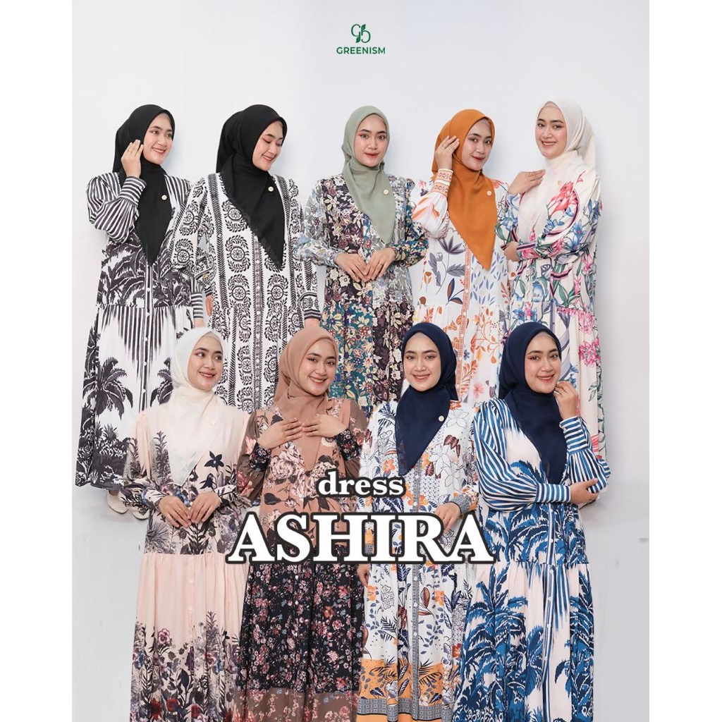 GREENISM/ASHIRA Dress by GREENISM/Ashira Dress Greenism/Dress Greenism/Greenism Dress/Gamis Busui/AS