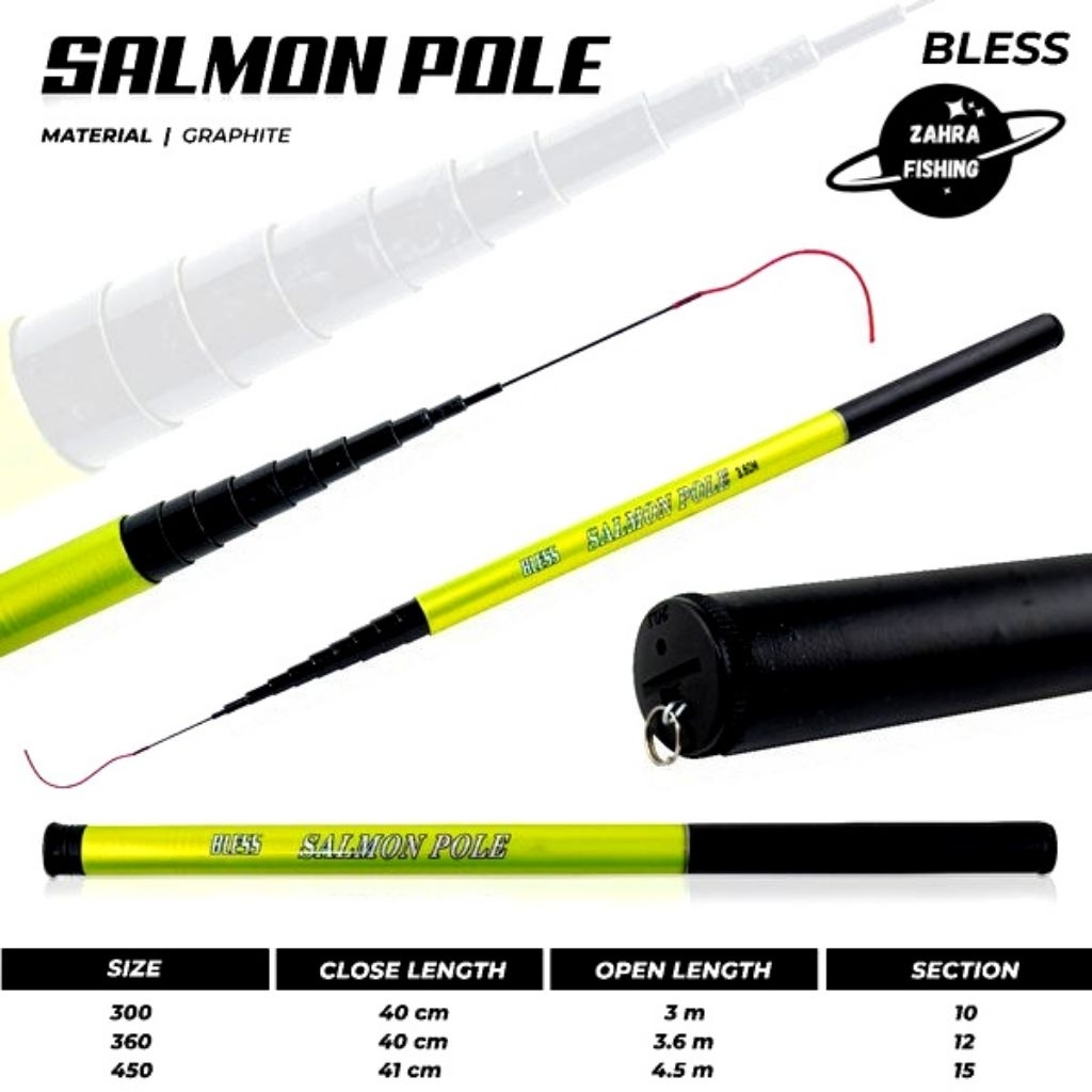 JORAN TEGEK SALMON KUAT & RINGAN - Joran Pancing Tegek Carbon Fiber