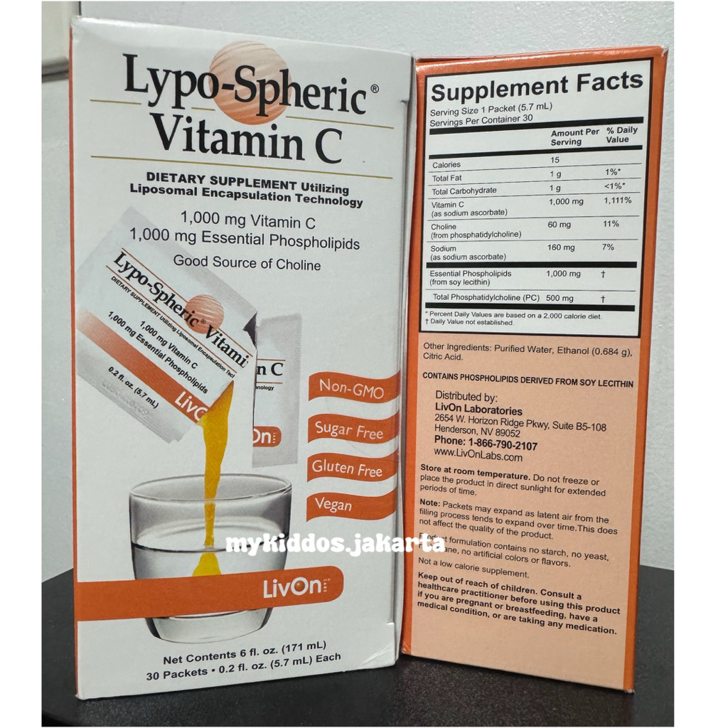 [READY]LIVON Lypo-Spheric Vitamin C 1000mg / 30 Packets [Original USA]