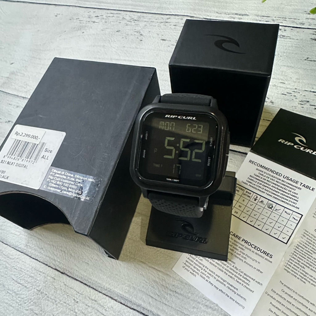 RIPCURL jam tangan NEXT DIGITAL full black NEW ORIGINAL 100%
