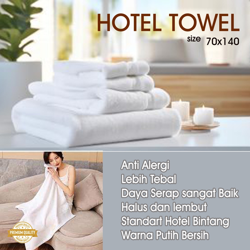 HOTEL TOWEL Premium Handuk Putih Lembut