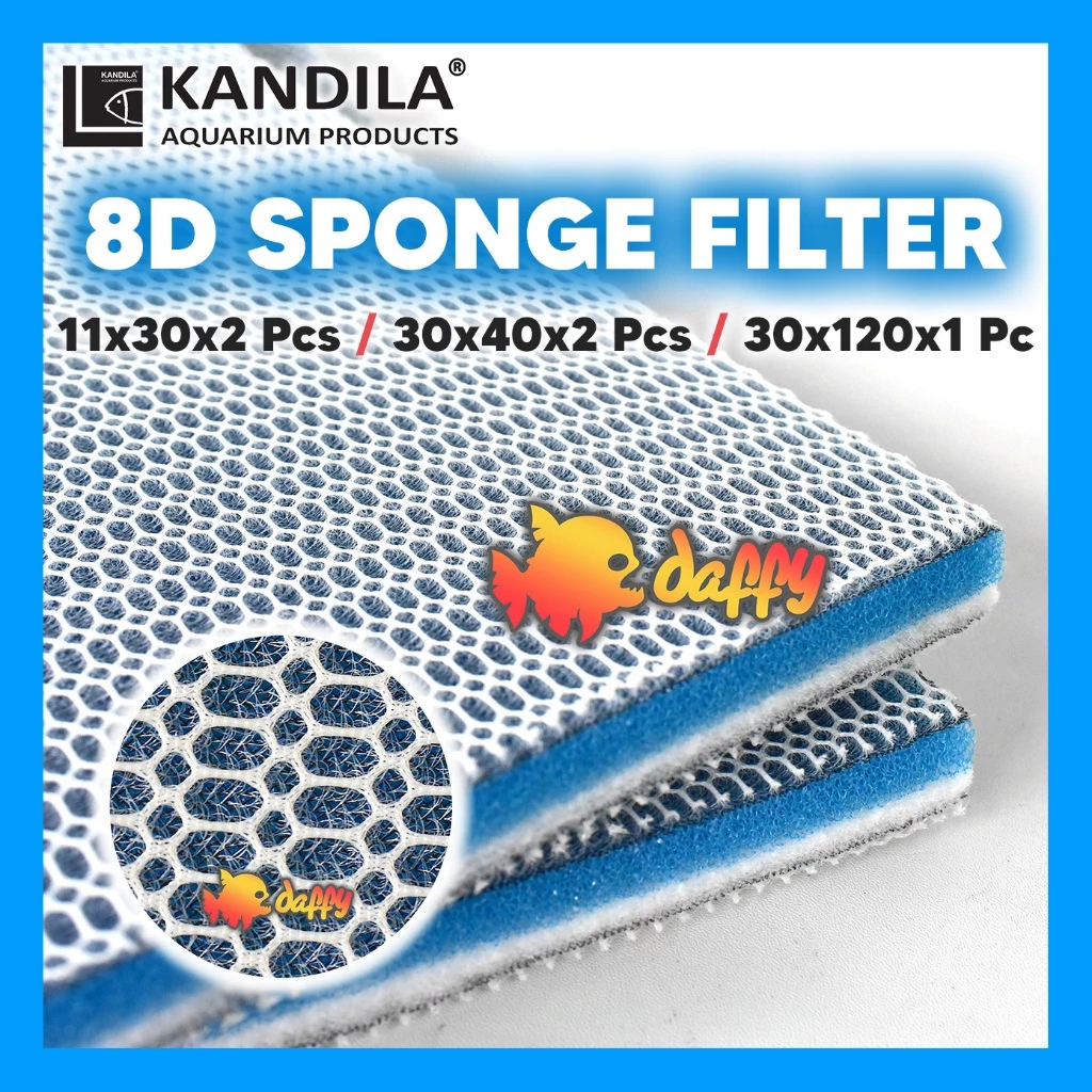 Kandila Sponge Filter 8D Honeycomb Filter Akuarium / Filter 8D