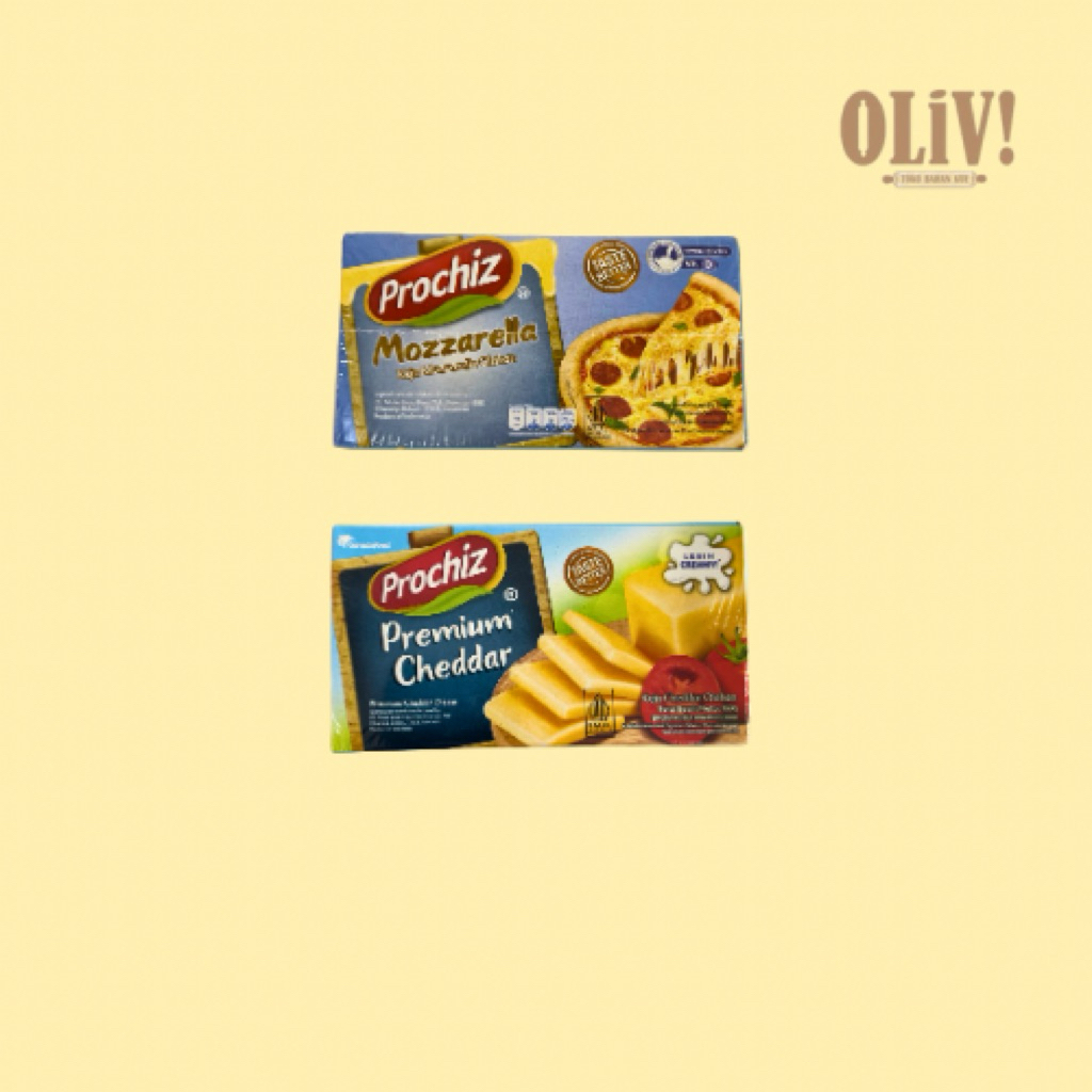 

Keju Prochiz Mozarella dan premium cheddar 160 gram
