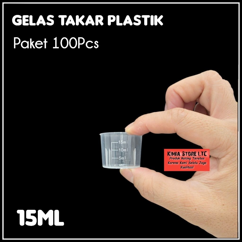 GELAS TAKAR 15ML ( 100PCS ) / CUP TAKAR 15ML ( 100PCS ) / CUP OBAT FOOD GRADE ( PP ) Measuring Cup