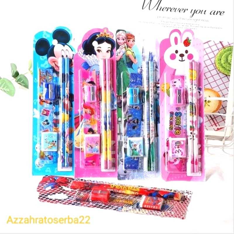 

Stationery Set 5 in 1 Alat Tulis Paket Anak Sekolah (KING)