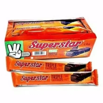 

SUPERSTAR WAFER CHOCOLATE 1 BOX ISI 20 PCS