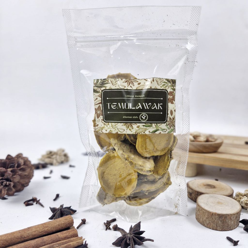 

Temulawak Kering Iris alami kemasan 100gr rempah tradisional khas nusantara