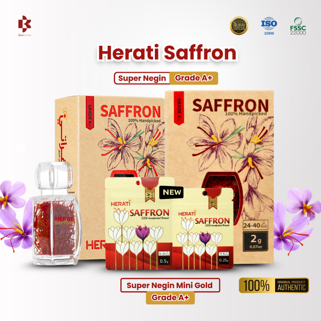 

Herati Saffron Super Negin | Safron Kemasan 0.25 Gram - 2 Gram Grade A +++ Premium Original