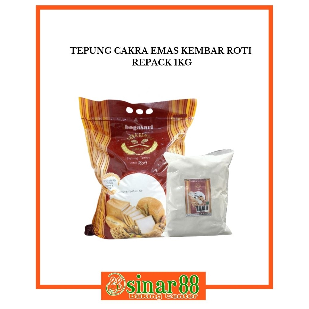 

Tepung Cakra Kembar Emas Roti 1kg