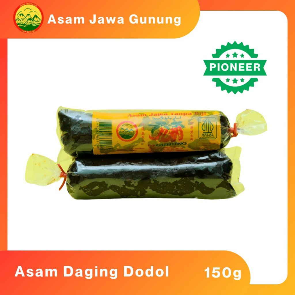 

ASAM JAWA ASAM TANPA BIJI DODOL - CAP GUNUNG 150 Gram (Dus)