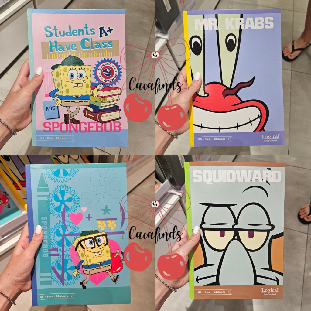 

OHSOME x SpongeBob‼️Notebook / Buku Tulis B5 SpongeBob Collection (40 Sheets) Patrick / Mr Krab / Squidward / SpongeBob / SpongeBob / Gary
