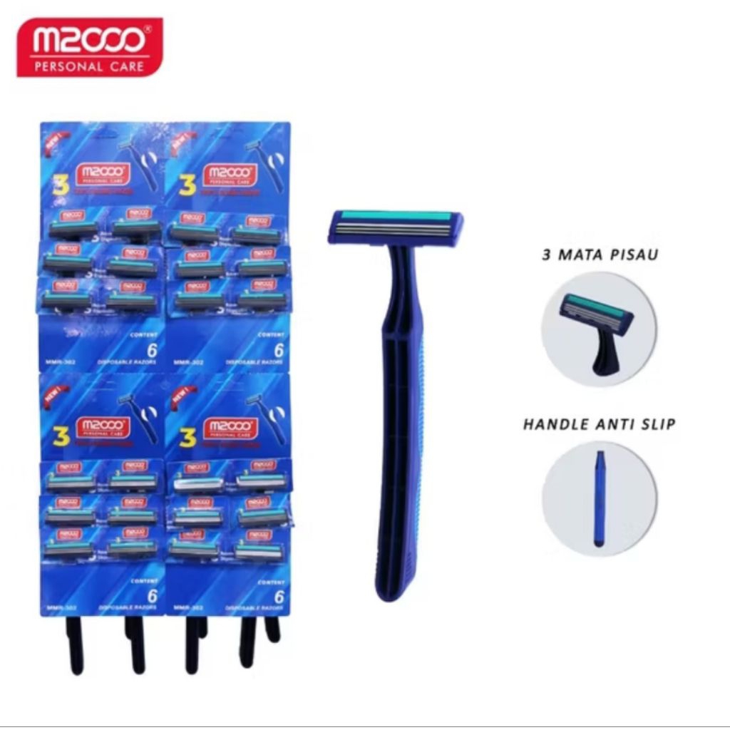 (24pcs)CUKURAN KUMIS 3 MATA PISAU/CUKURAN MMR-302/CUKURAN M2000/CUKURAN KUMIS/CUKURAN JENGGOT