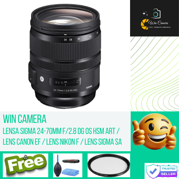 Lensa Sigma 24-70mm f2.8 DG OS HSM Art / Lens Canon EF / Lens Nikon F / Lens Sigma SA