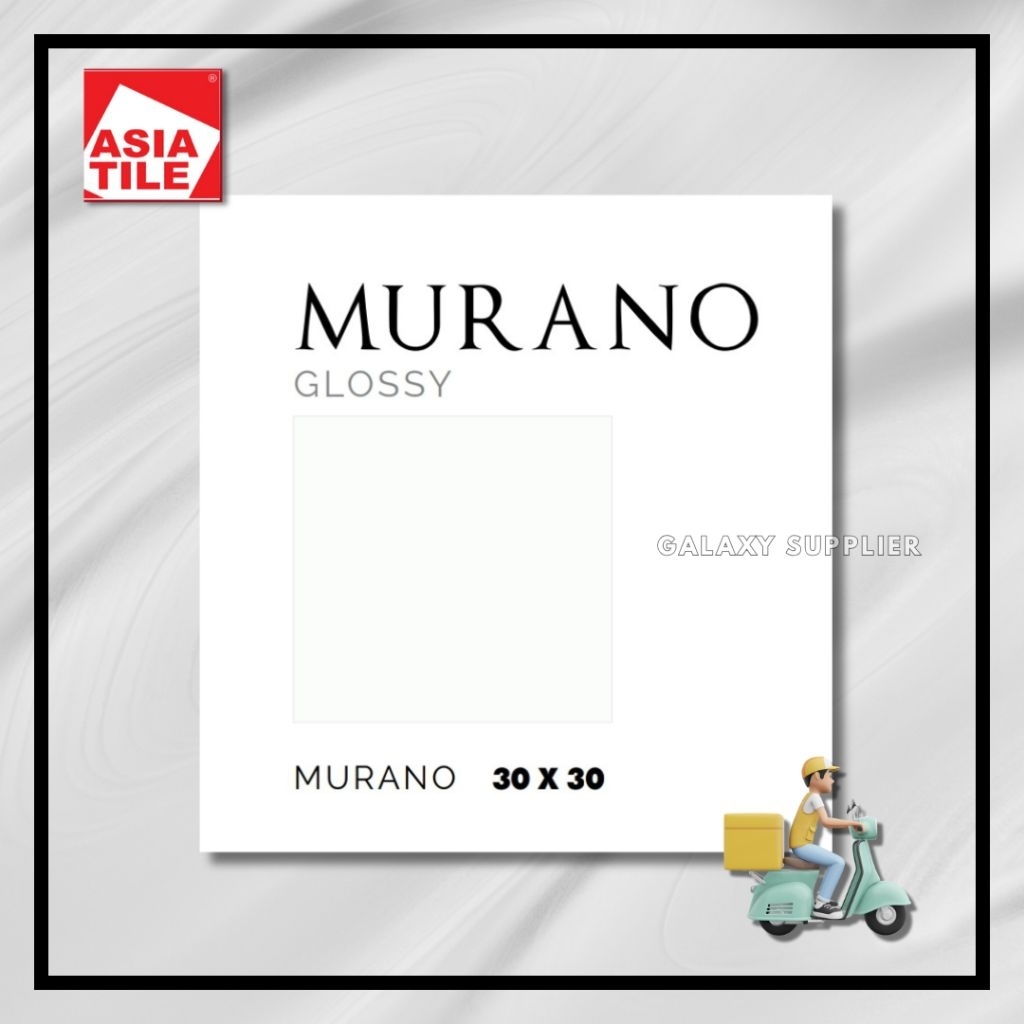 MURANO KERAMIK / KRAMIK 30X30 KW 1 PUTIH GLOSSY PER DUS ISI 11 KEPING