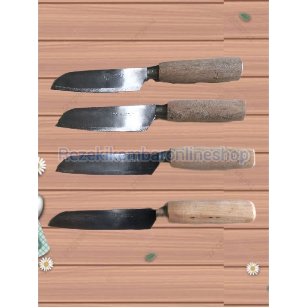Pisau Dapur Stainless Gagang Kayu Besar Anti Karat/Pisau Sayur Stainless Besar