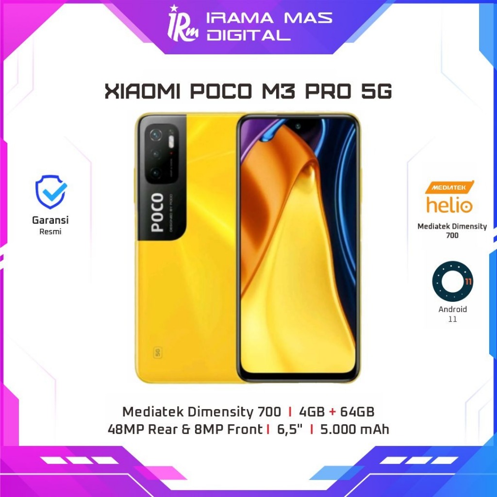 XIAOMI POCO M3 PRO 5G - 4GB/64GB (YELLOW)