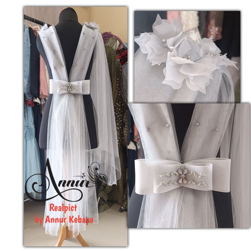 901 Realpict selendang kebaya hiasan kebaya hiasan bahu variasi bahu selendang pita drapery kebaya h