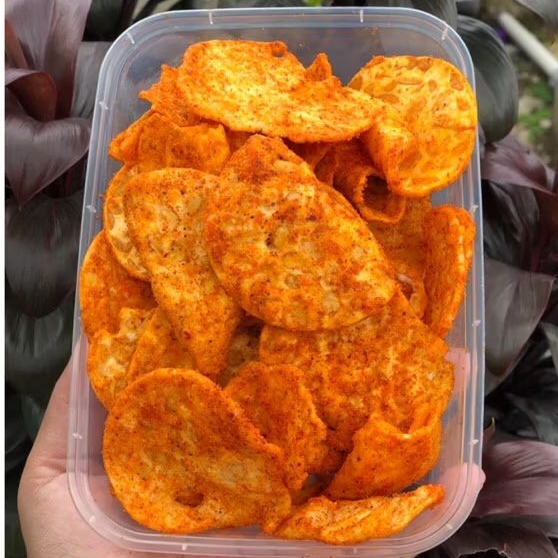 

Keripik Tempe Sagu Balado Pedas Kemasan ThinWall