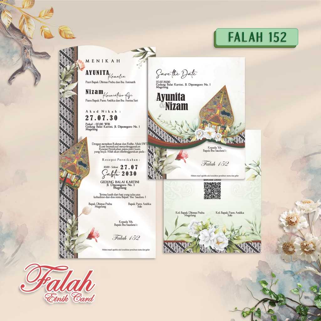 Blangko Undangan Falah 152 | Blangko Undangan | Undangan Murah | Kertas Undangan Kosong Murah