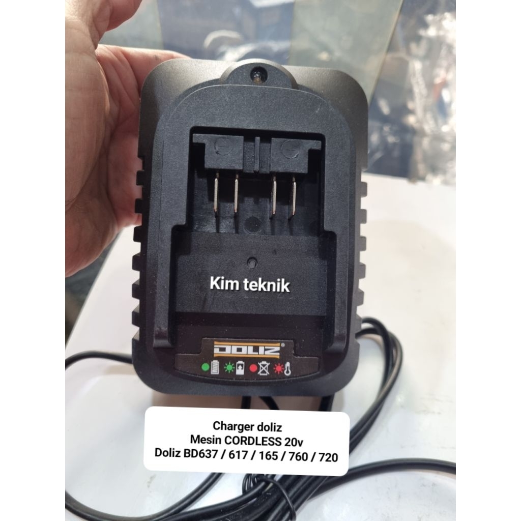 CHARGER DOLIZ DB617 BD637 BD165 BD760 BD720 BATTERY MESIN BOR CORDLESS DOLIZ 20V CASAN DOLIZ