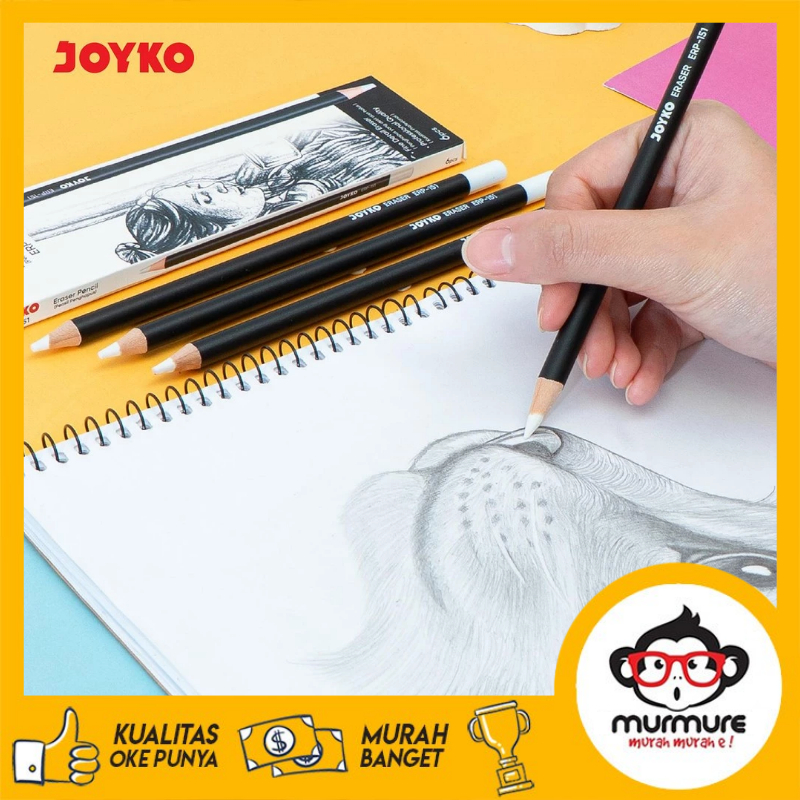 

MURMURE | JOYKO ERASER PENCIL PENGHAPUS BENTUK PENSIL ERP-151 1 SET ISI 6 PCS
