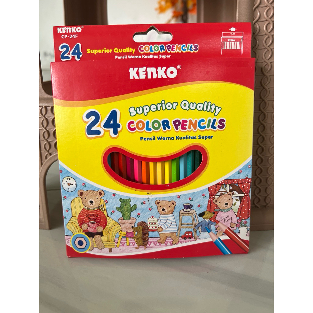 

pensil warna 24 warna KENKO-cp-24f