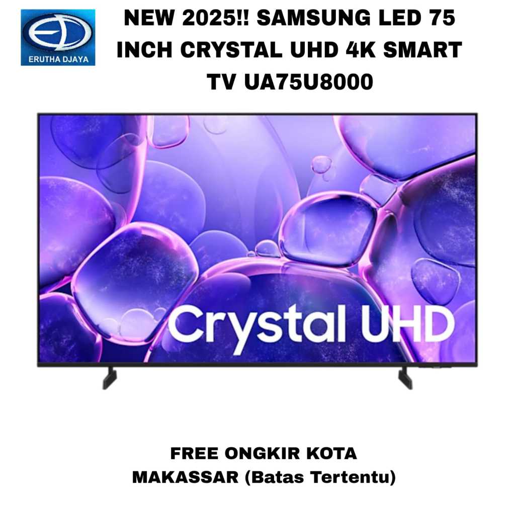 SAMSUNG LED 75 INCH CRYSTAL UHD 4K SMART TV 75U8000