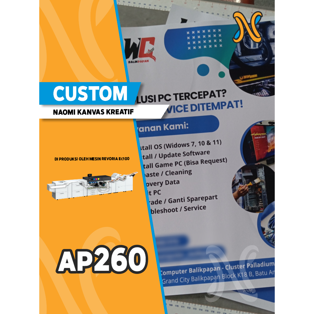 

CETAK CUSTOM GAMBAR POSTER / KERTAS TEBAL / ARTPAPER 260, ARTPAPER 310 GSM