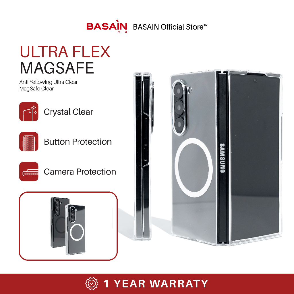BASAIN Casing Samsung Z Fold 5 Ultra FLEX MagSafe Case