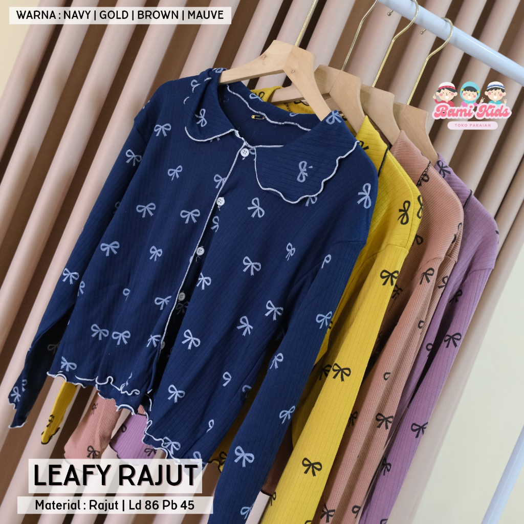 LEAFY RAJUT REMAJA PEREMPUAN BAHAN RAJUT PREMIUM ORI BAMI KIDS