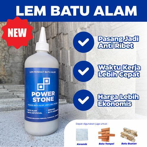 Lem Perekat Power Stone | Perekat Batu Alam, Keramik, Bata Dekoratif & Batu Buatan