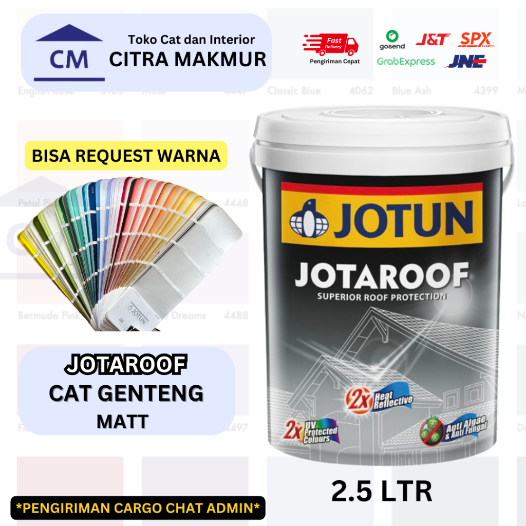 JOTUN JOTAROOF CAT GENTENG - 2.5 Ltr (Bisa request dan custom warna) Cat Genteng Premium Jotun