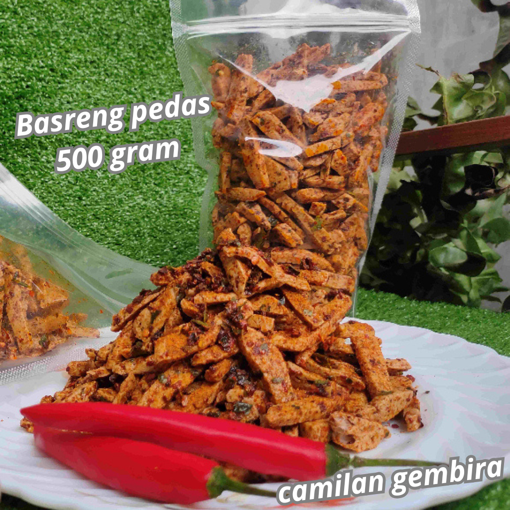 

Basreng Pedas Daun Jeruk 500 gram Baso Goreng Pedas