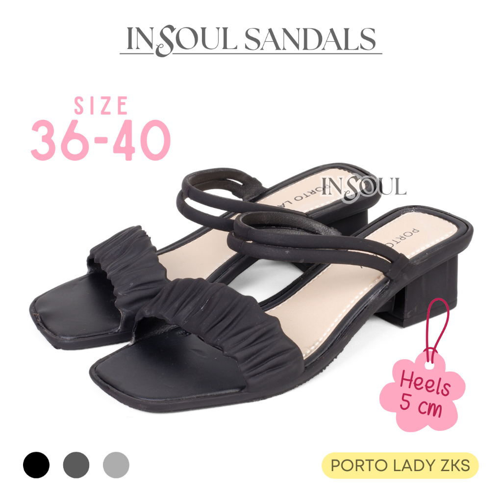 Sandal Tali Karet Wanita Perempua Terbaru Sendal Jelly Wedges Cantik Korean Style Porto Lady ZKS Hit