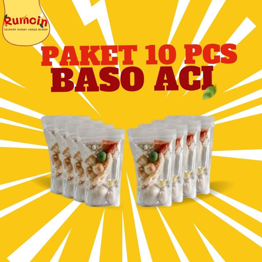 

Baso Aci Bandung Isi 10 pcs Pedas Nikmat | Jajanan Kuah Instan | Rumchin Snack And Food