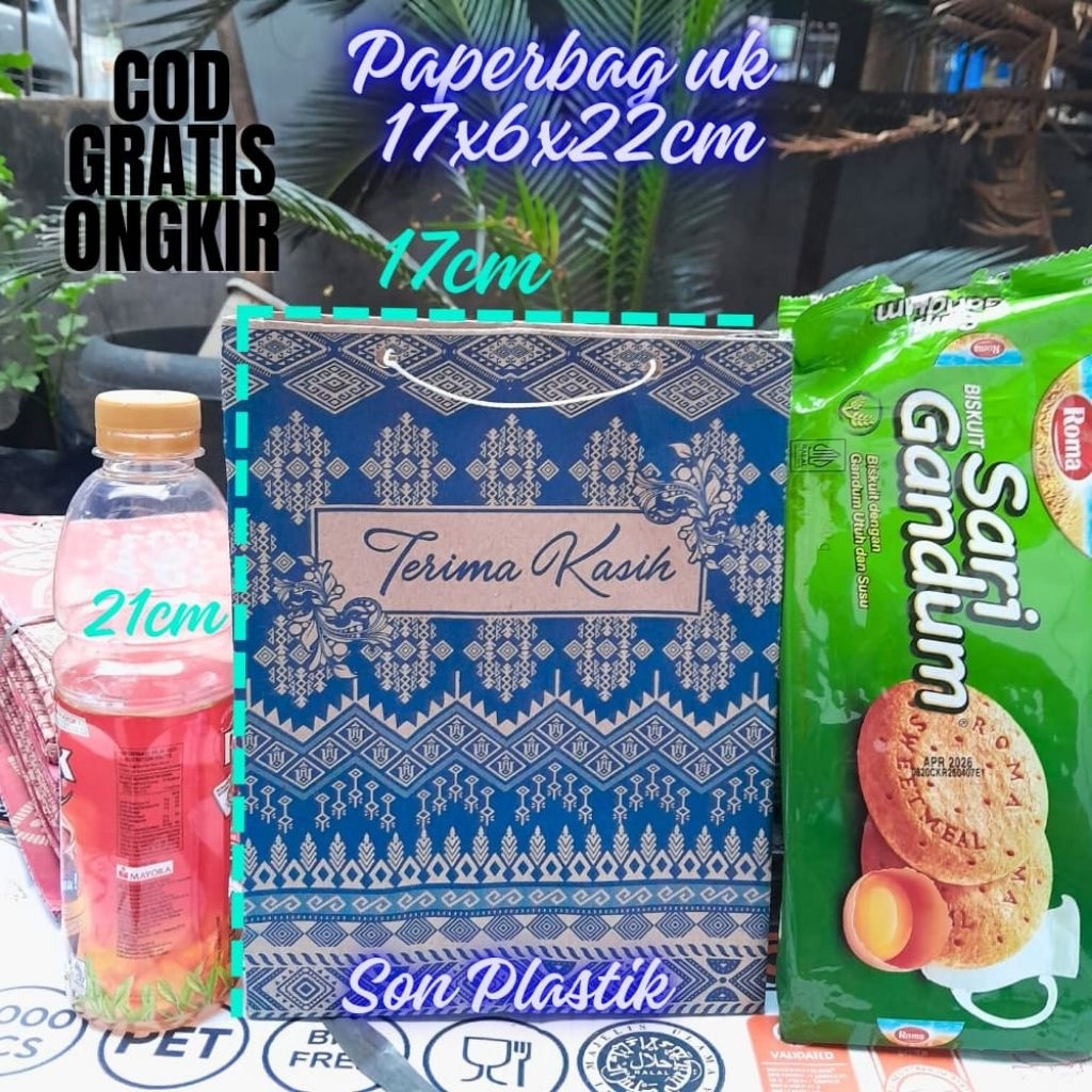 

( Isi 50 Uk 17x21x5) PAPERBAG MOTIF / TAS KERTAS MOTIF / TAS SOUVENIR.