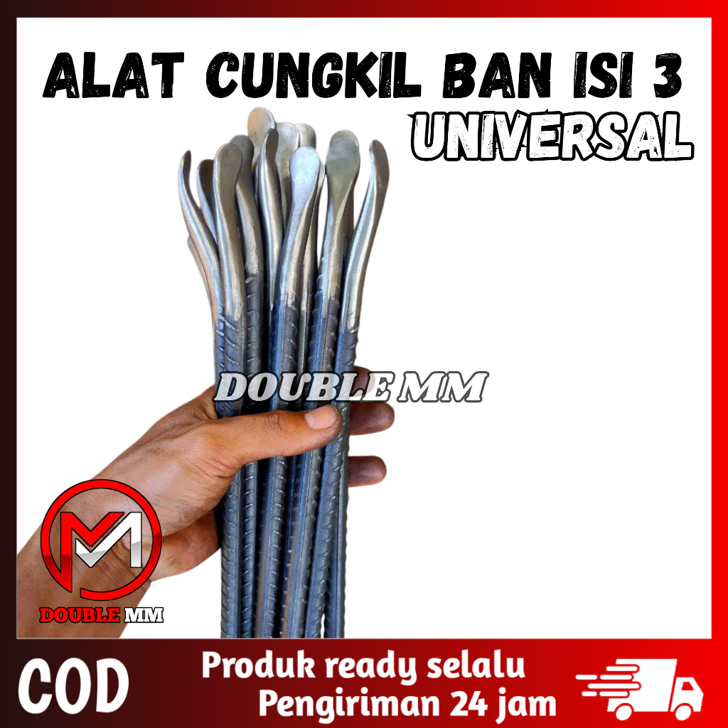 Alat Cungkil Pencongkel Ban Sepeda Ban Motor Bahan Besi isi 3