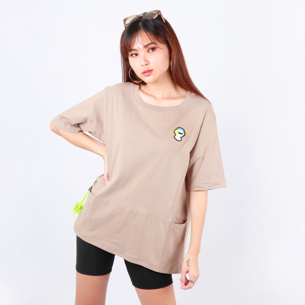 DODDS Oversize T-shirt Unisex - Basic Pocket Tee (Cashmere)