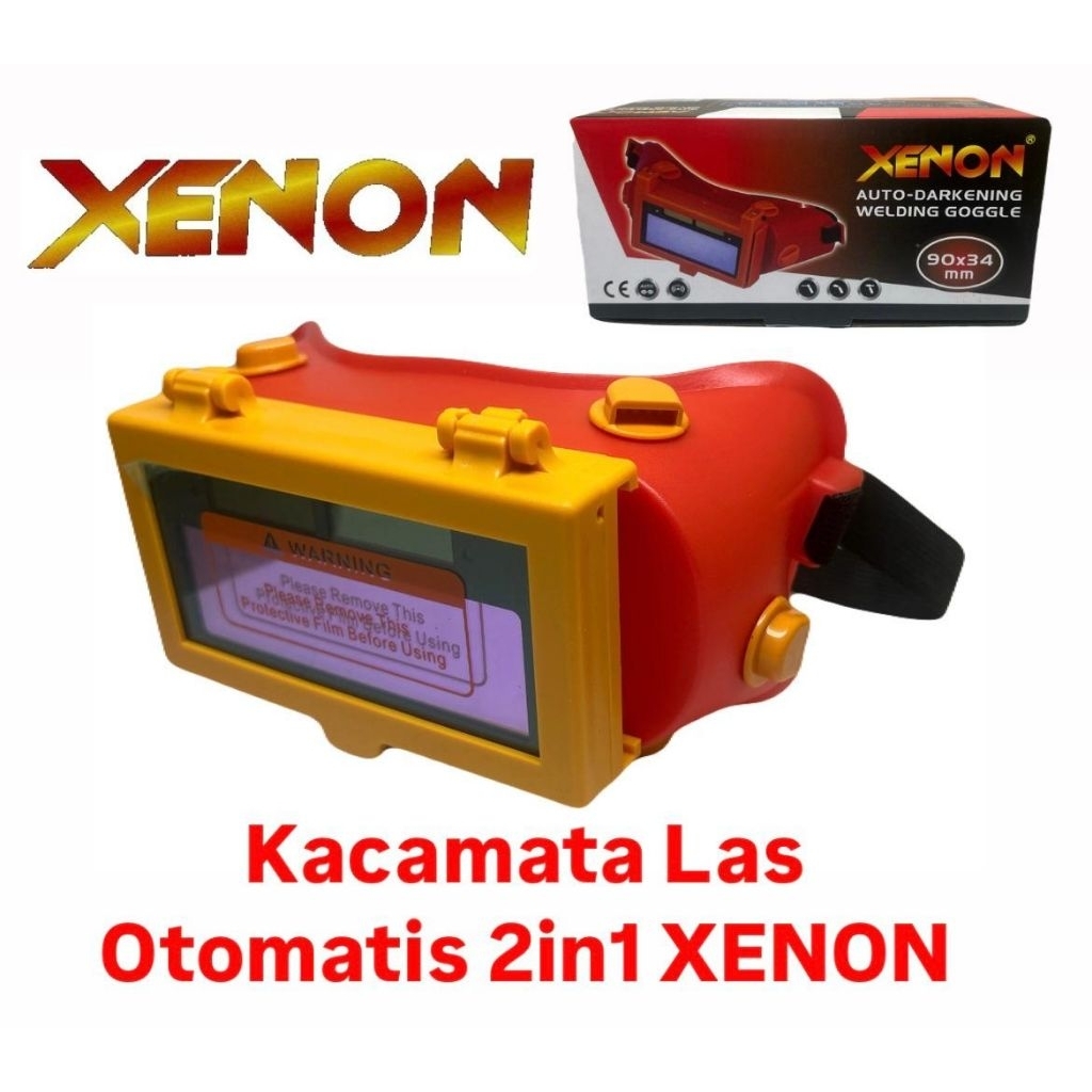 XENON Kacamata Las Otomatis 2in1 ORANGE