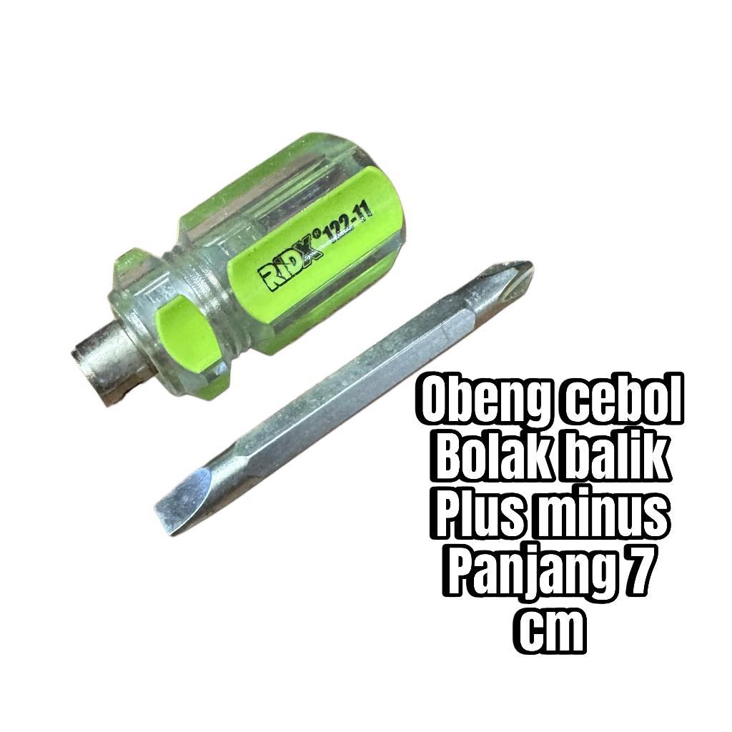 Obeng cebol bolak balik plus minus obeng mini bb obeng plus kembang obeng min pendek