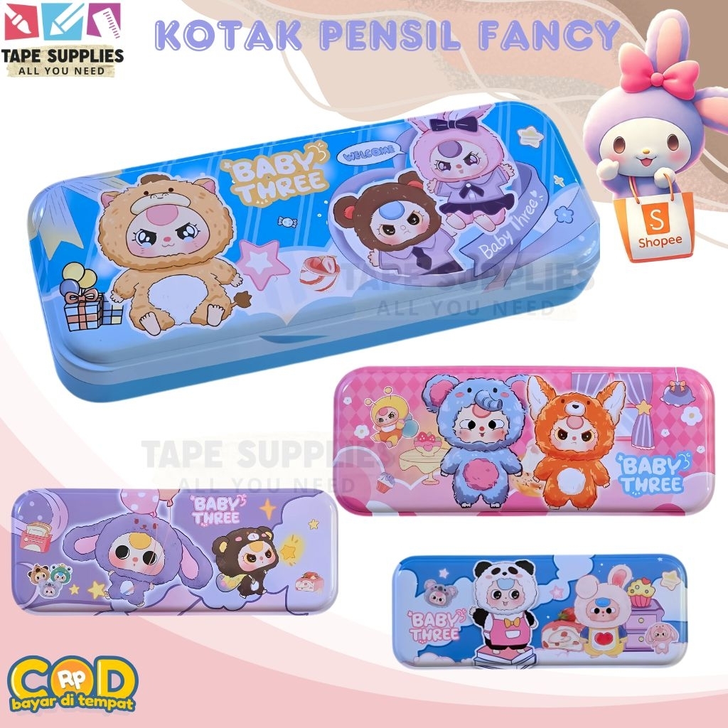 

Kotak Pensil Kaleng Pencil Case Baby Three