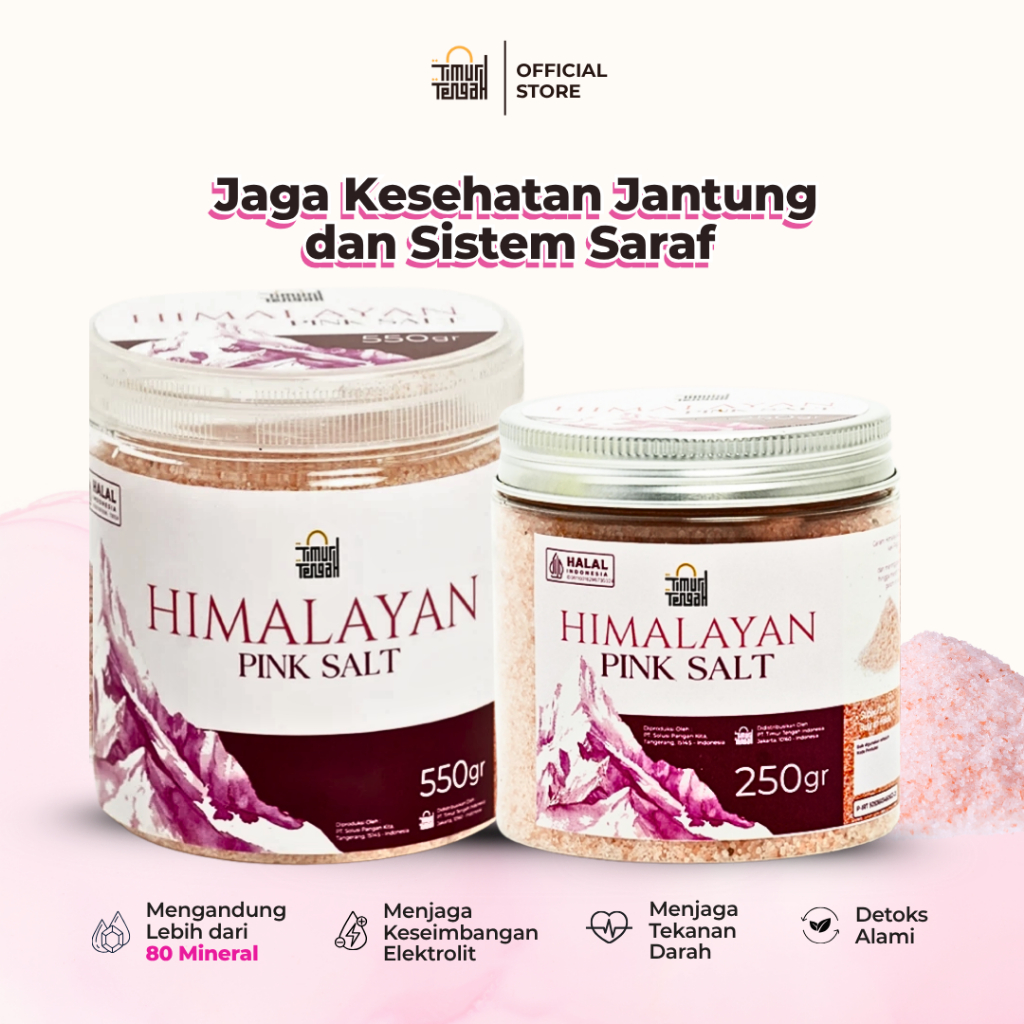 

Timur Tengah Garam Himalaya 550 gr Premium Himalayan Pink Salt Pure Original High Quality