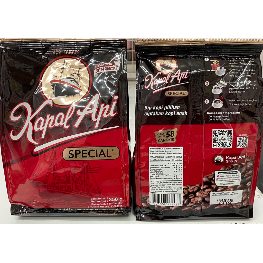 

Kopi Kapal Api Special 350gram Merah