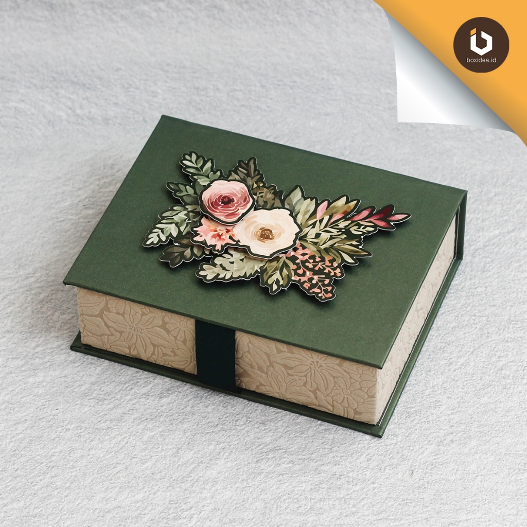 

Hard Box Custom | Box Pop Up Warna Hijau Tua Uk.18,5x14,5x5 cm | Box Box Hampers/Lebaran/Packaging