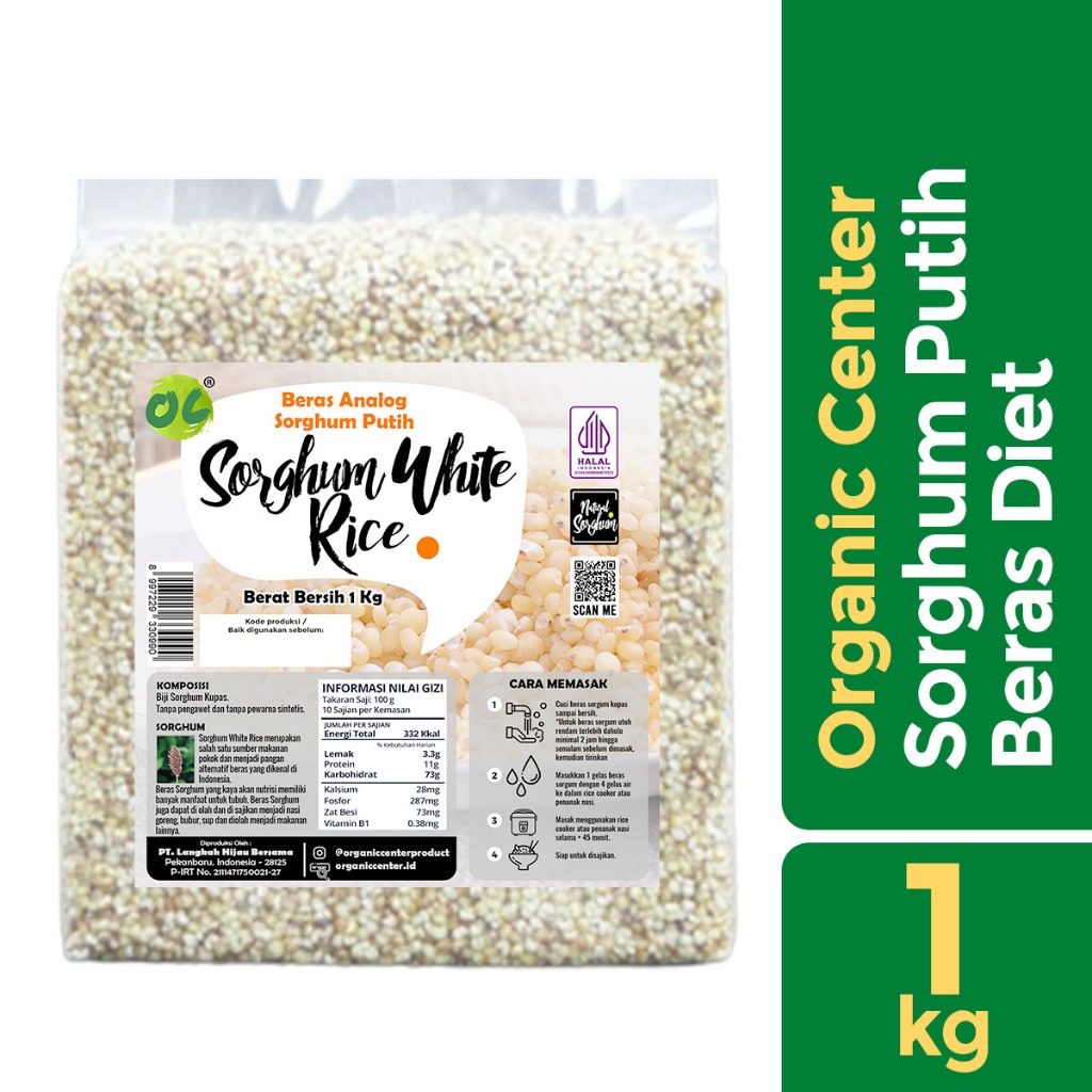

[oddsolshop] pekanbaru/OC Organic Center Sorghum Beras Putih 1KG White Rice Organik Halal